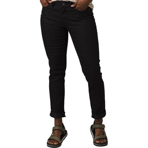 PrAna Kayla Skinny Jeans Organic Cotton Mid RiseStretch Black Out 29" 8 NWT - Picture 1 of 6